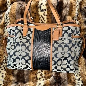 Coach Signature Stripe Tote Bag ( Style No: E1495-F29863)
